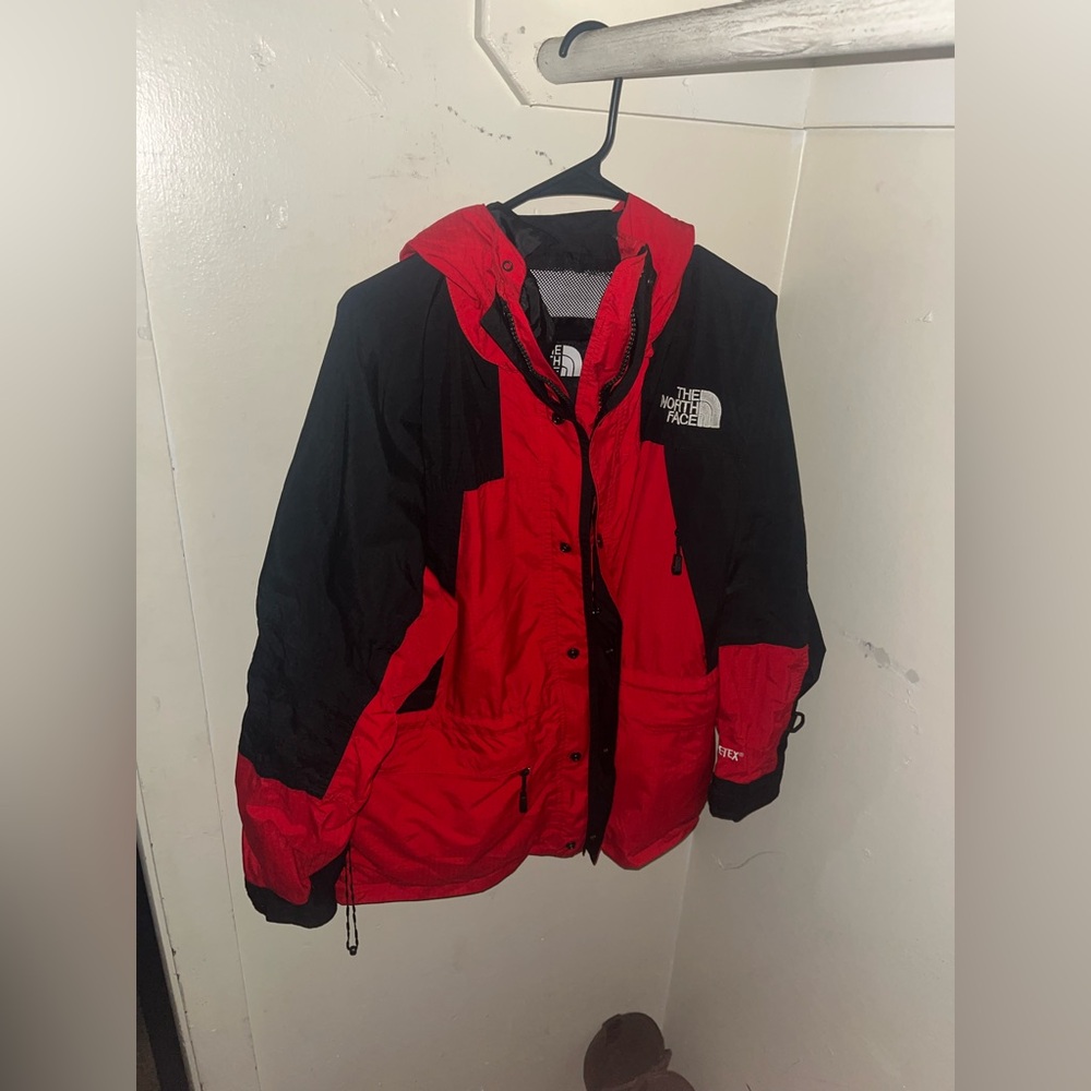 Vintage The North Face GoreTex Waterproof Jacket Mens S Red/Black